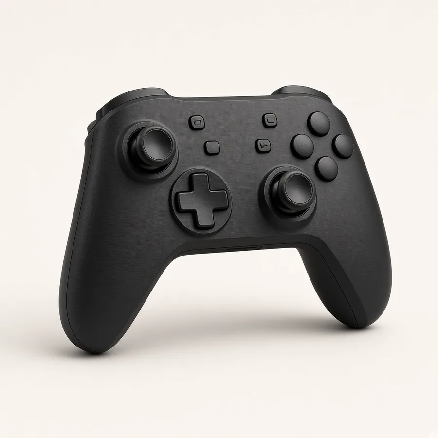 Controle decorativo em preto fosco